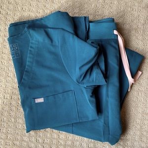 Figs Scrub Set Caribbean Blue